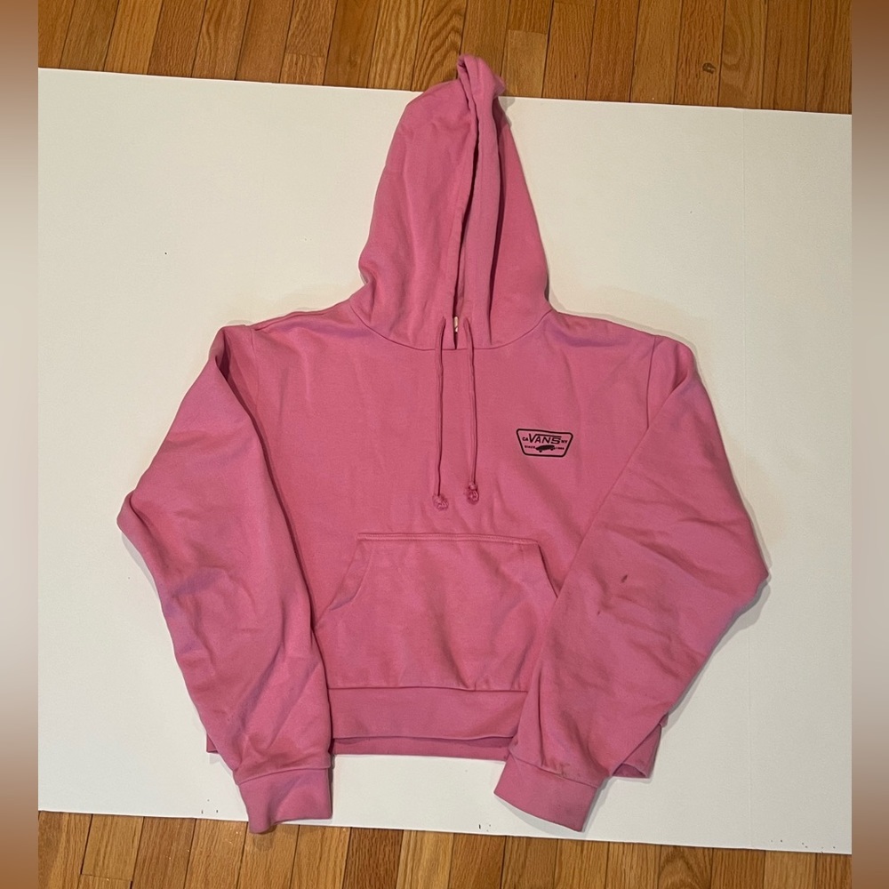 Pink VANS Cropped Hoodie